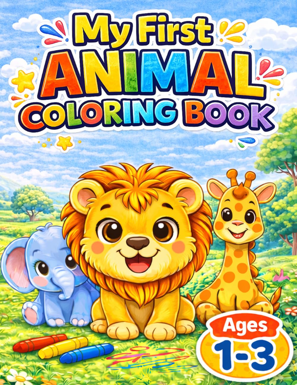 My first animal coloring book (My first coloring books for toddlers ages 1-3)