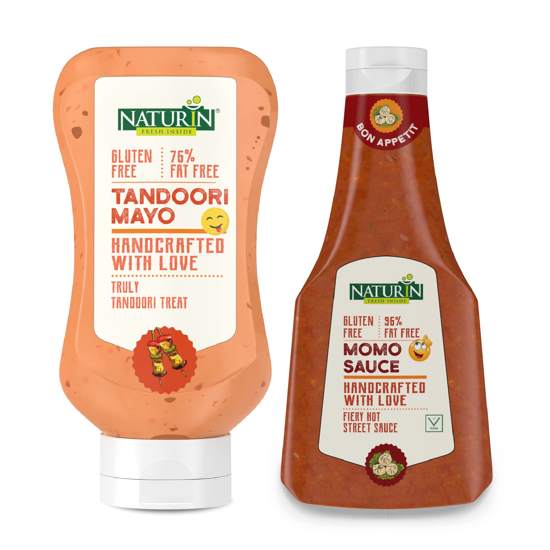 Naturin Combo Pack of 2- Tandoori Mayo 290g & Momo Sauce 375g | Gluten Free 100% Vegetarian & Eggless Mayonese | Mayonnaise | Marinade or Dip for Tandoor Snacks I Vegan Momo Chutney I Oriental Sauce (B09QYV6DRB) Amazon Price History, Amazon Price Tracker