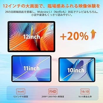 Android16タブレット 12インチYummo A90proアンドロイド Amazon.co.jp: 【Android16 タブレット 初登場】Tabtop A90PRO