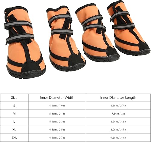 Miniatura 5 de Zapatos de perro Protector de patas, transpirable para evitar resbalones, resistente al desgaste, reflectante, suave, zapatos para perros para