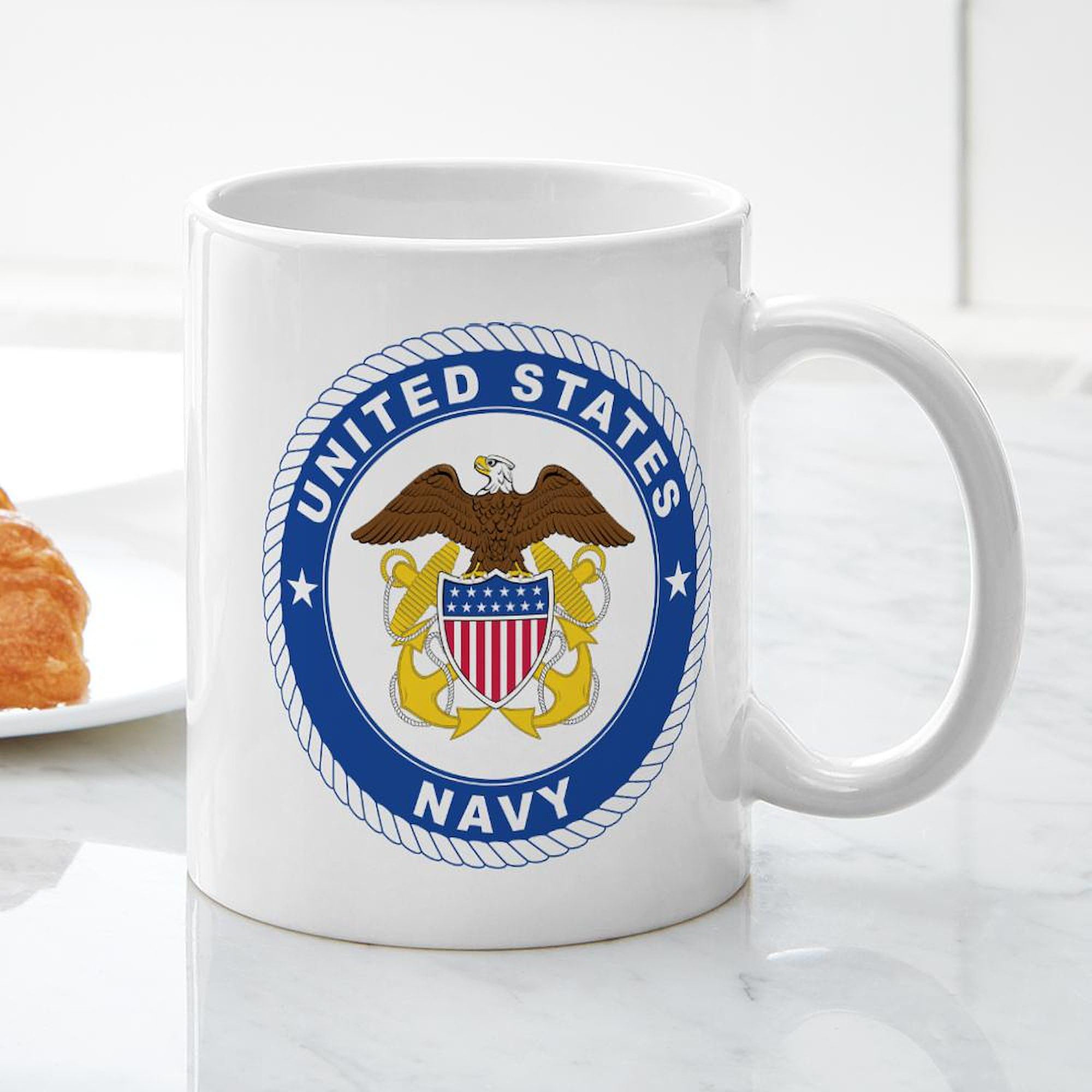 Amazon.com | CafePress U.S. Navy Emblem Mug 11 oz (325 ml) Ceramic Coffee  Mug: Coffee Cups & Mugs