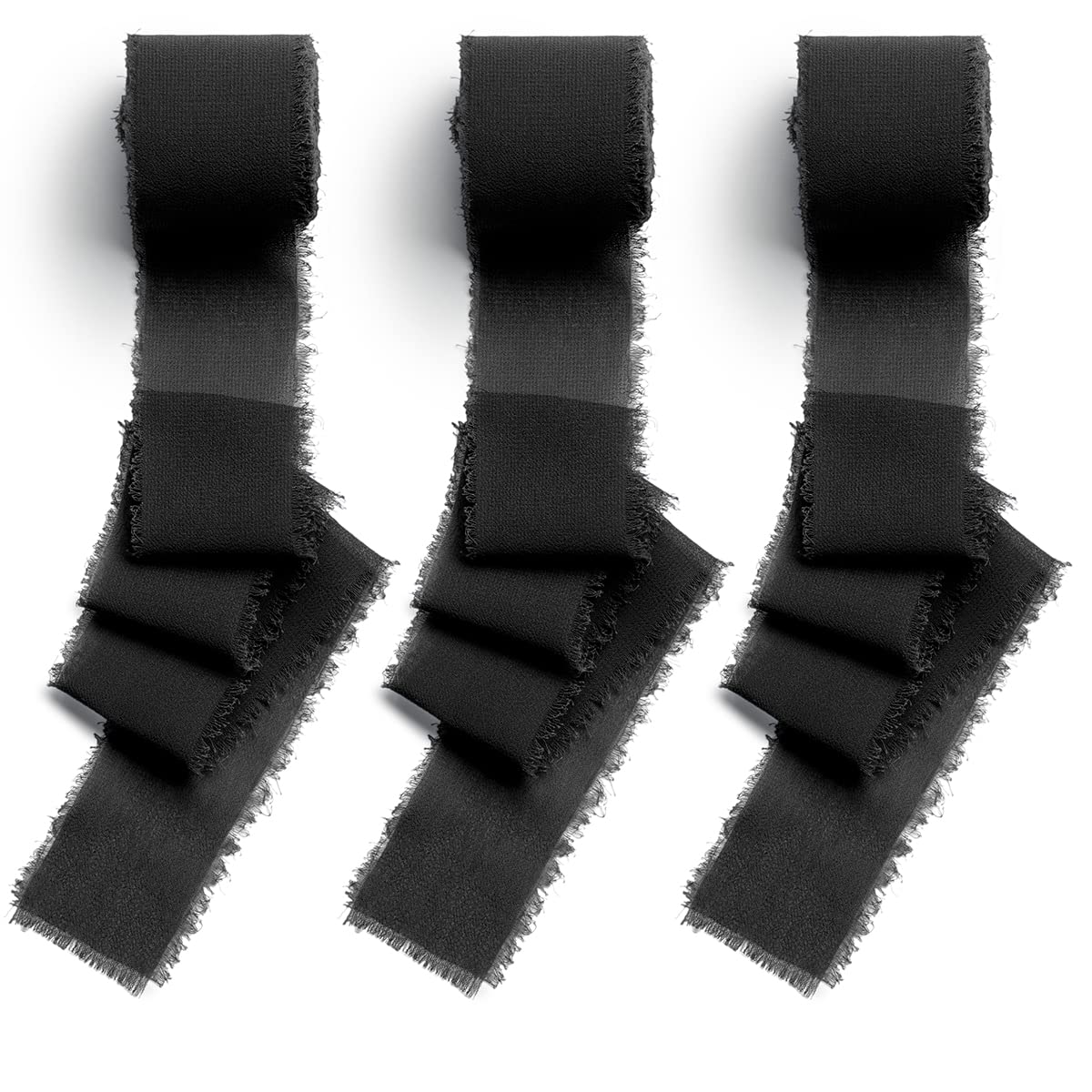 CHUQING Geschenkband Hochzeit Chiffonband Schleifenband Stoffband | Leichtes Chiffonband mit Fransen als Geschenkband und Schleifenband für Hochzeit, Blumenstrauß und Geschenkverpackung