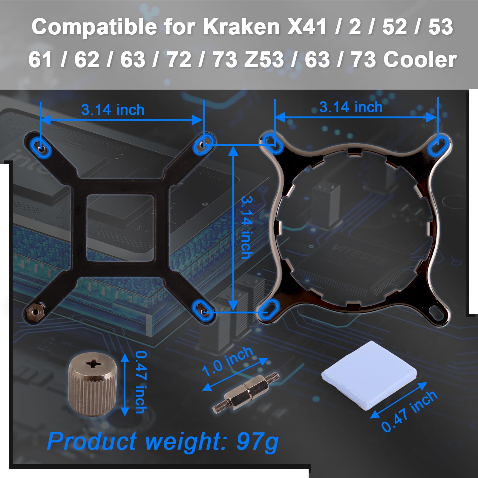 Amazon.co.jp: YHXMARSCAN CPUクーラーブラケット NZXTクラーケンX41/2