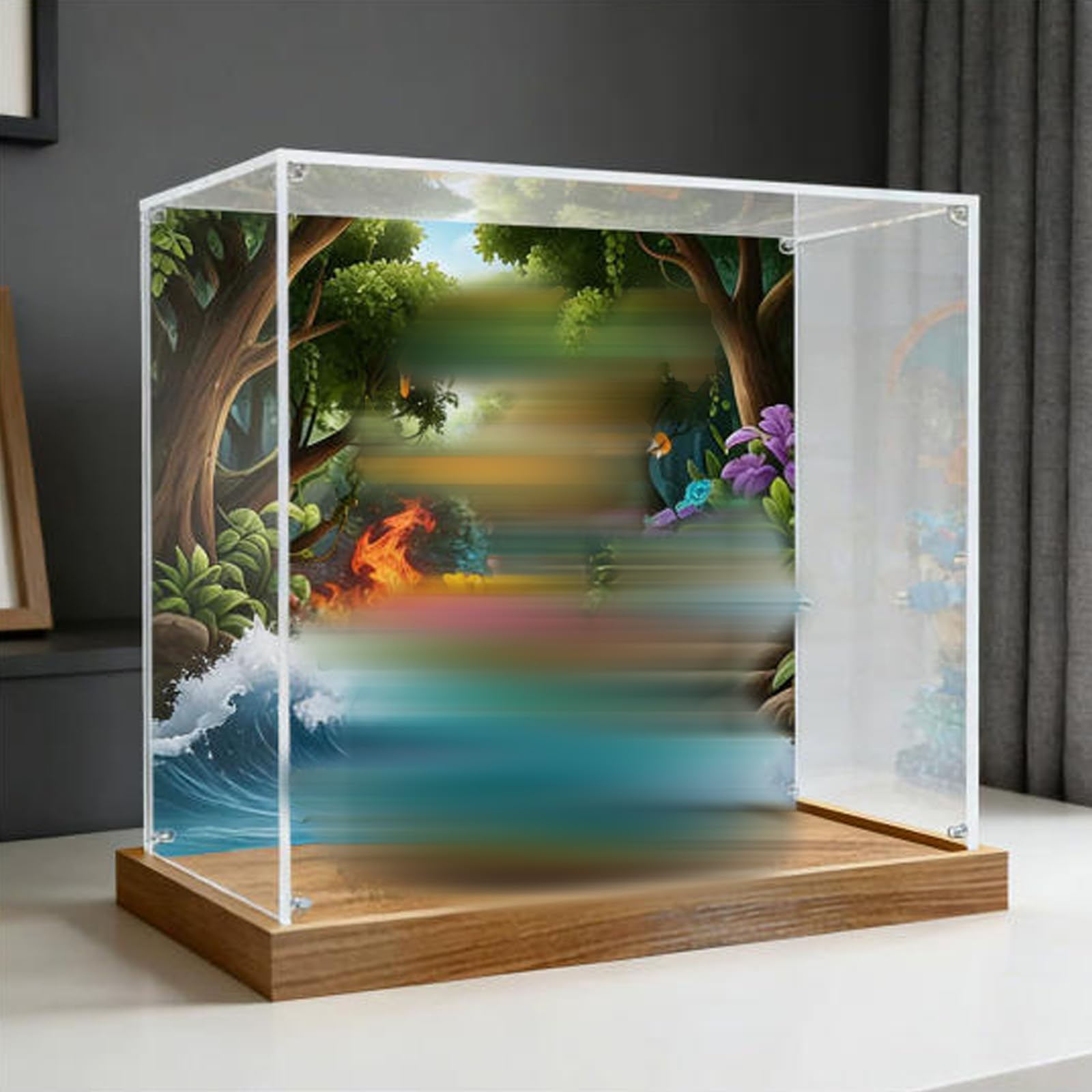 Acrylic Display Case Compatible with Lego 72153 Model, Dustproof Transparent Storage Box, Compatible with Lego 72153 (Model Not Included) (Background)