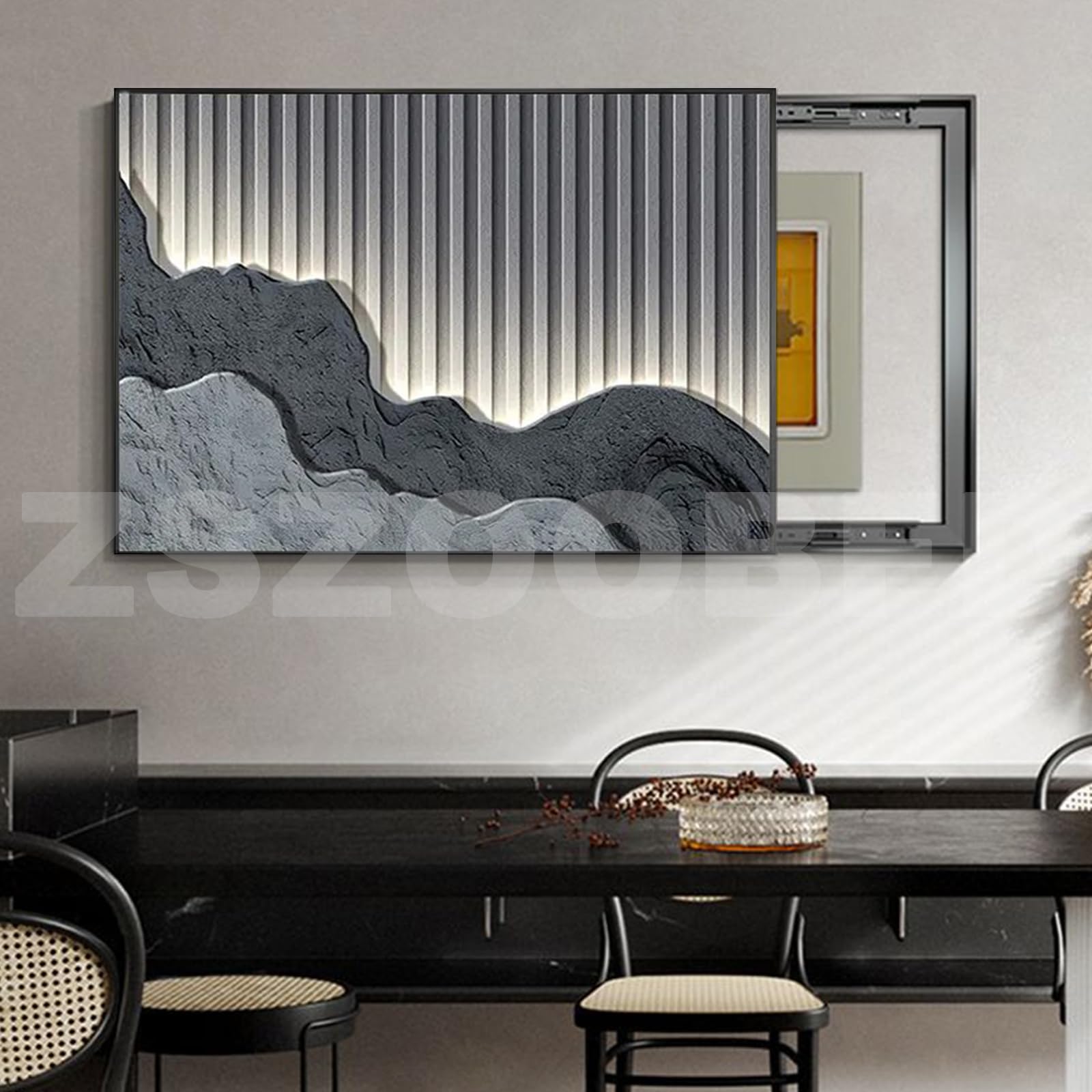 Sicherungskasten Abdeckung für Wandmontage, kreatives Flip-Cover zur Verkleidung von Stromverteilern, dekoratives Bild für Büro, Esszimmer und Heimdekoration, 45x35cm