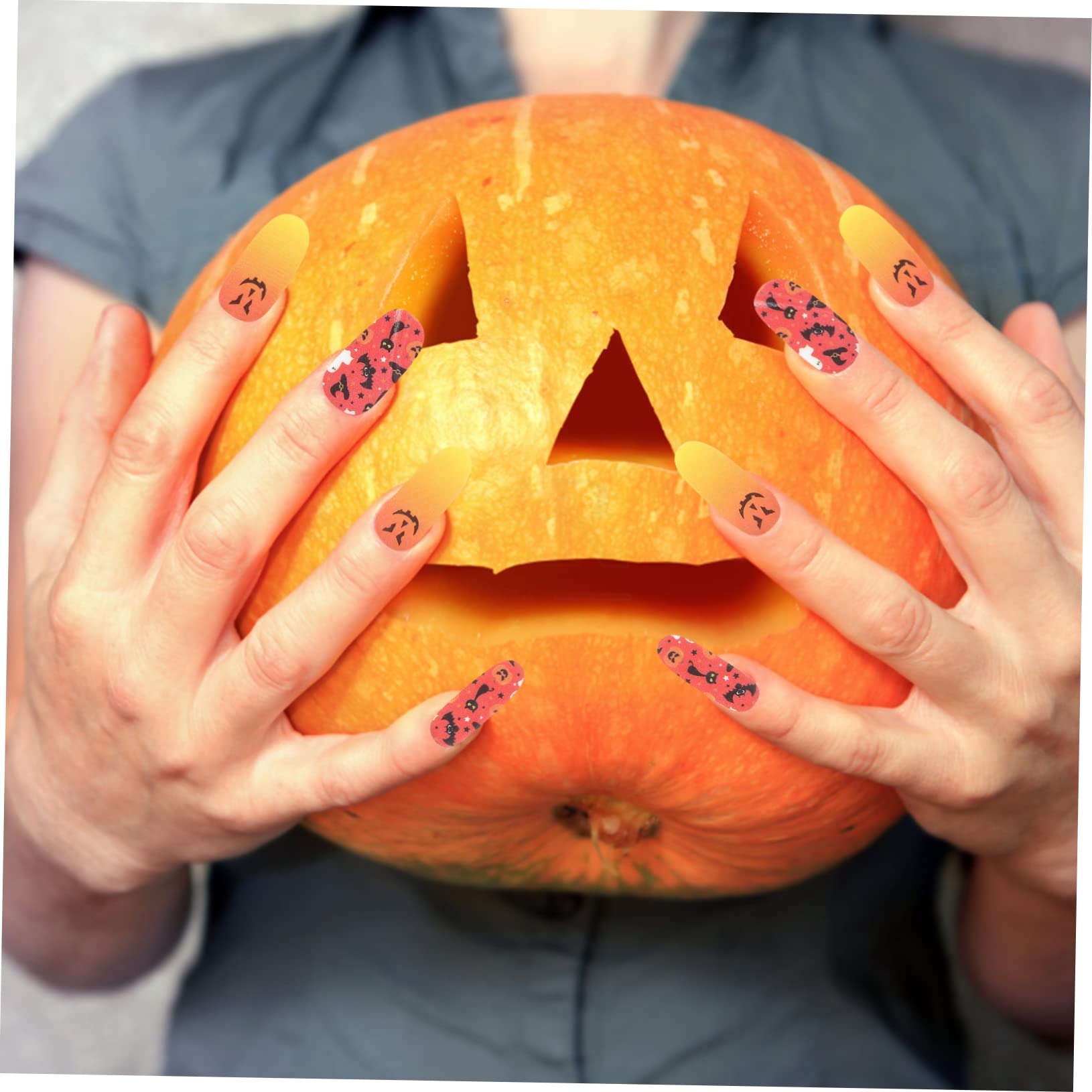 Healvian 40blätter Halloween Nagelaufkleber Selbstklebende Fingernagel Sticker Mit Geistern Und Kürbissen Für Kreative Maniküre Und Halloween-feiern Einfach Anzuwenden Vielseitig