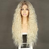 Sapphirewigs 613 Szőke Göndör Paróka - 66 cm Hosszú Hőálló Szintetikus Csipke Frontrész Női Paróka Hétköznapi és Alkalmi Viseletre 3