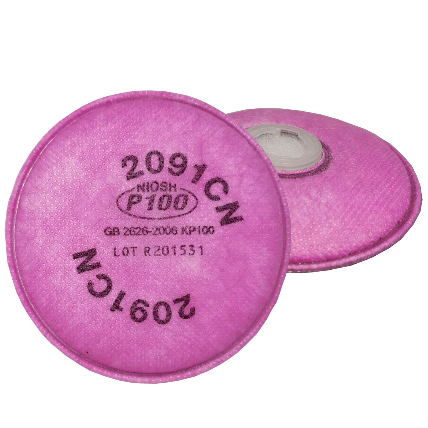 Filtros de partículas 2091 P100# Filtro de algodón compatible con 2091CN instalado en 6000 7000 FF-4 filtro retenedor uso (10 unidades)