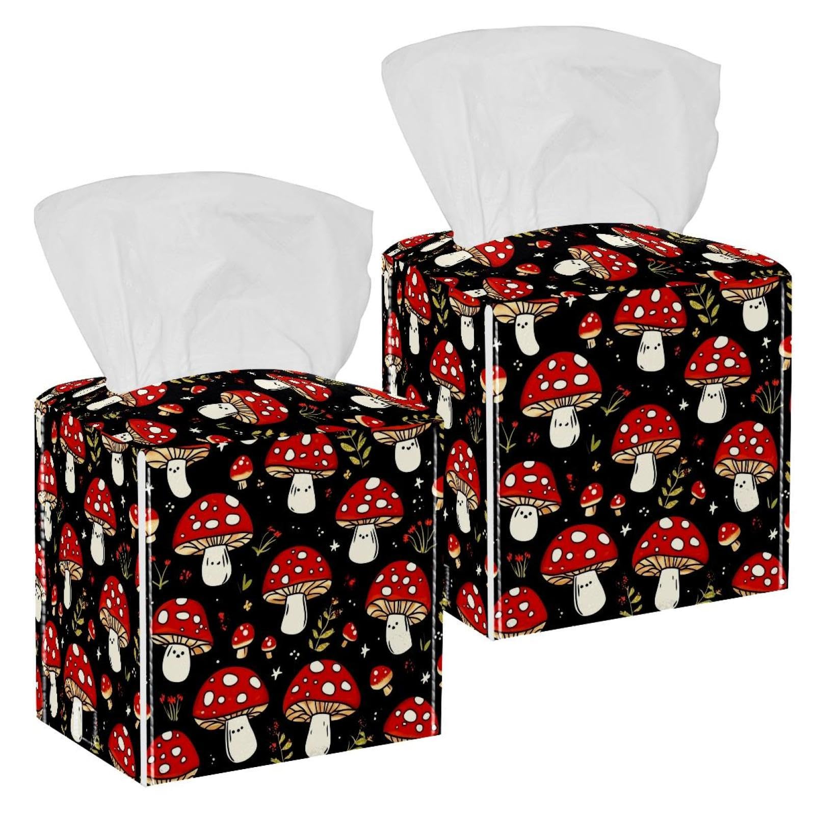 Boîte à mouchoirs en cuir design chic pour comptoir et table élégante Lot de 2