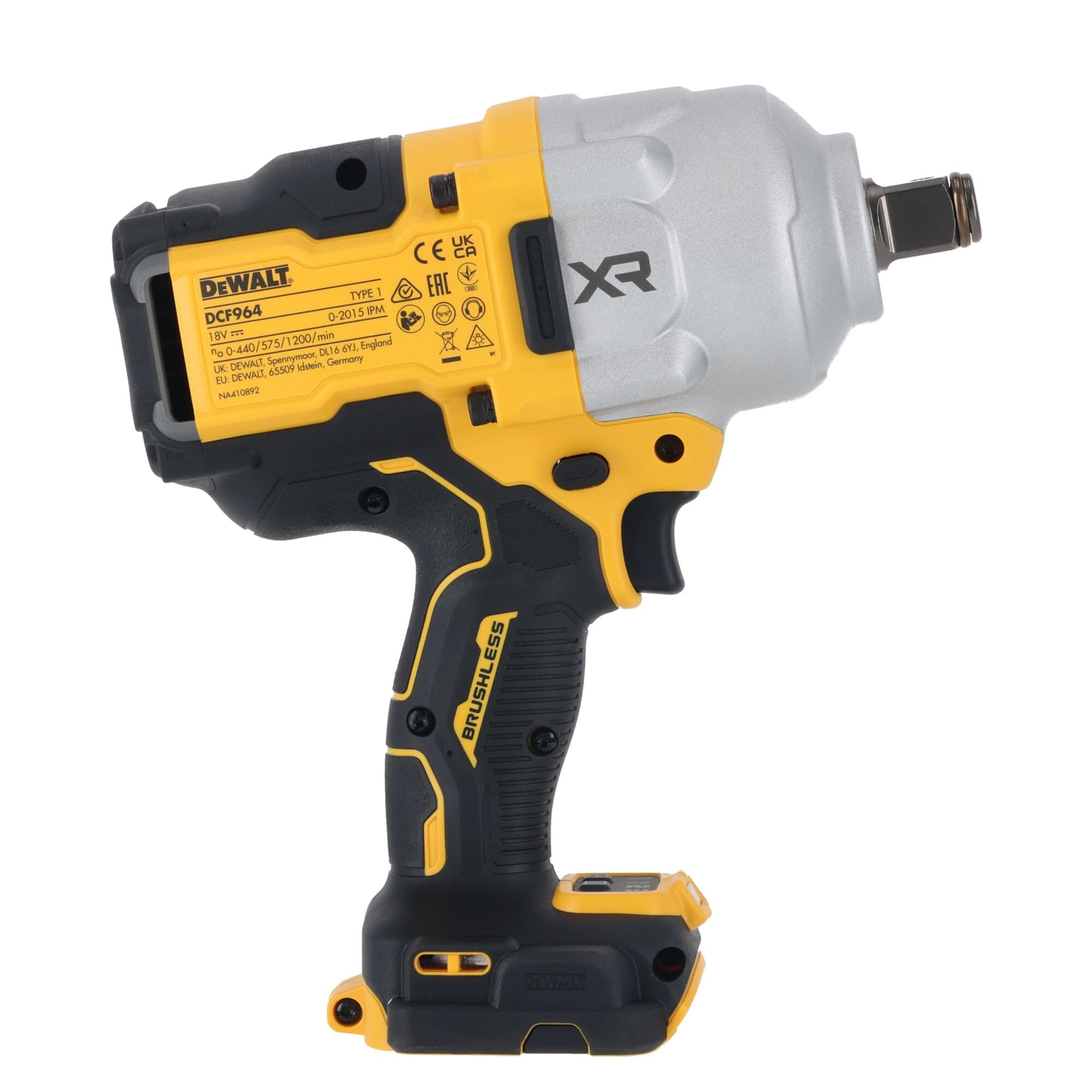 DEWALT - Boulonneuse à chocs sans fil XR 18V Brushless, clé à chocs 3/4", DCF964N-XJ