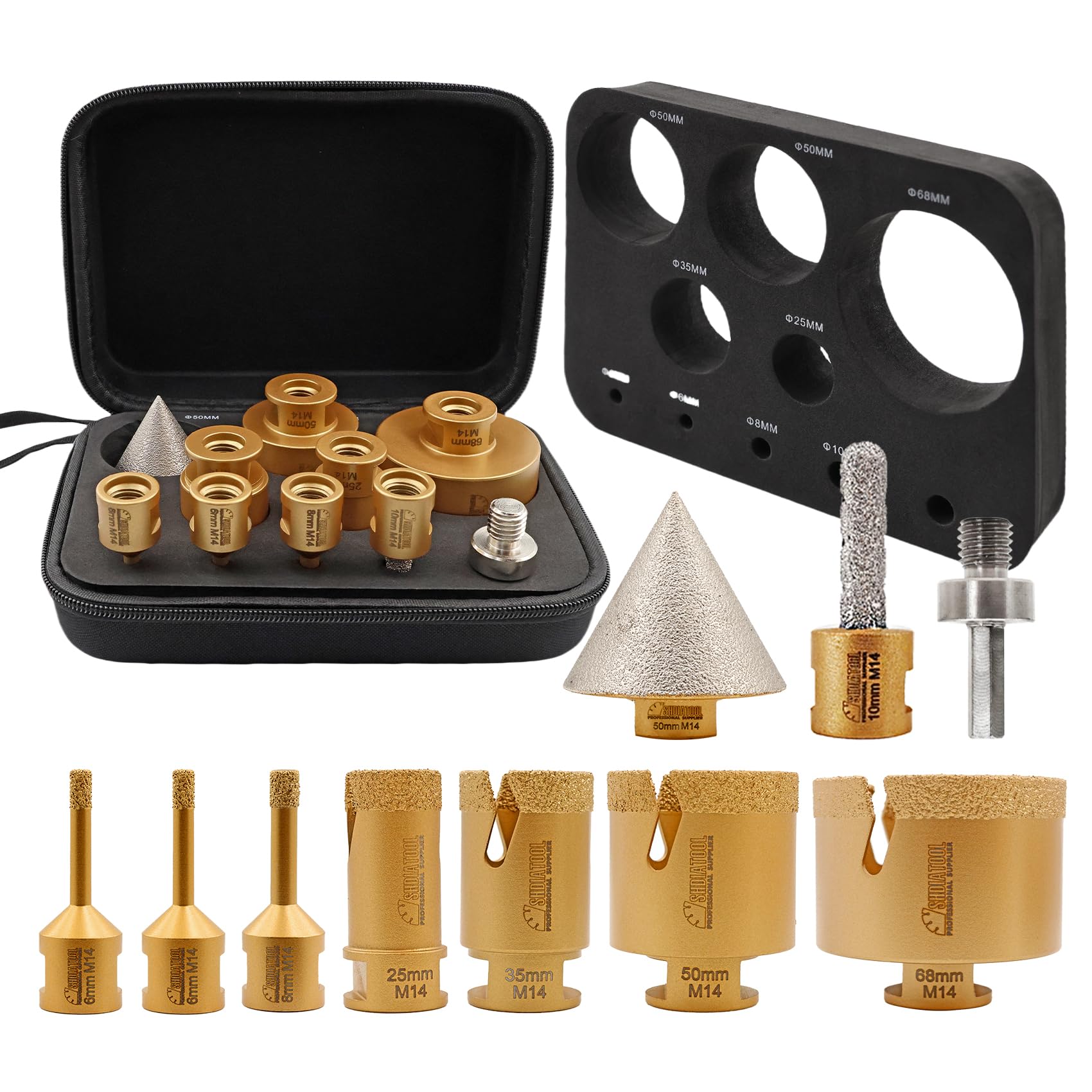 SHDIATOOL Diamond Core Drill Bit Set