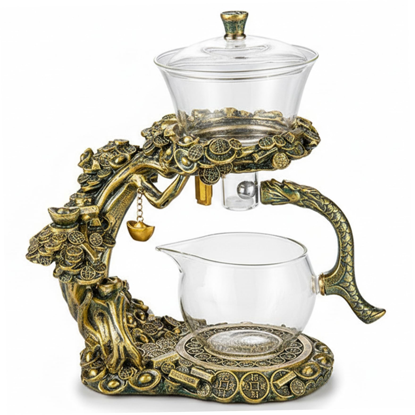 Tetera magnética de vidrio automática para un té de Kung Fu relajante en casa