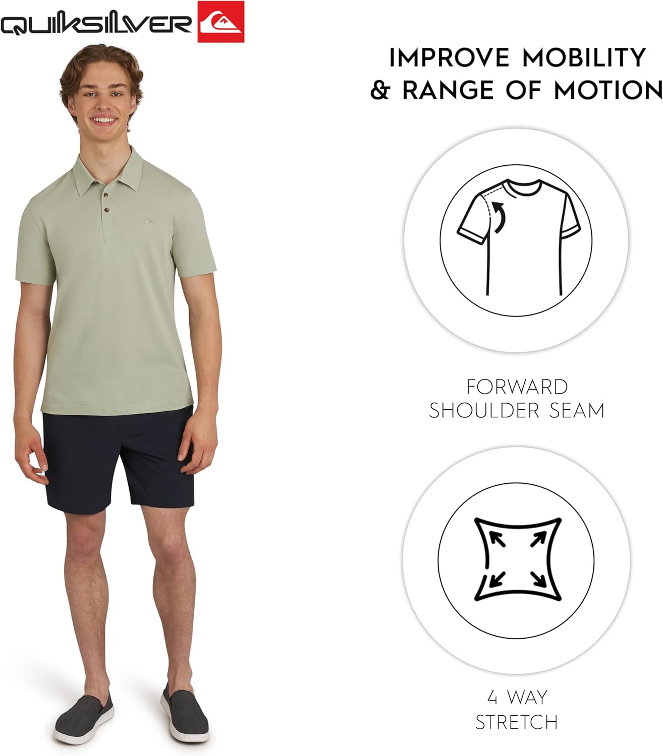 Quiksilver Men's Regular Fit Premium Soft Short Sleeve Oxford Polo Shirt - Image 6