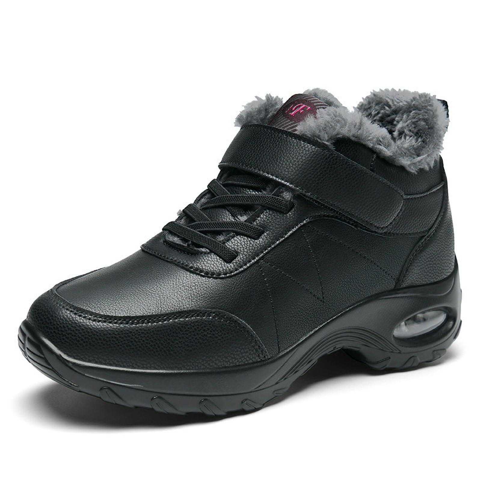 Winter Waterproof Snow Boots for Women Warm Fur Lined Comfort Arch Support Hook Loop Anti-Slip Platform Air Cushion