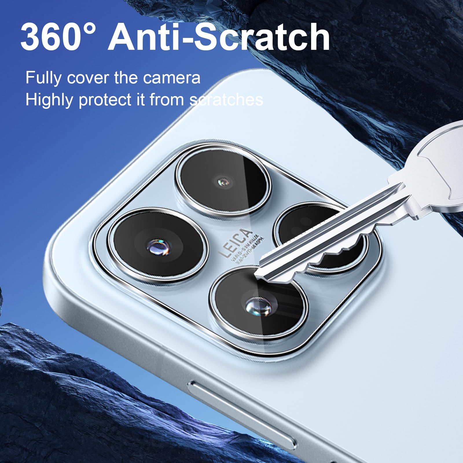 QULLOO Ochrona aparatu do Xiaomi 17 do szkła pancernego, 3 sztuki folii ochronnej na aparat o twardości 9H, szkło ochronne HD, przezroczyste soczewki, folia odporna na zarysowania