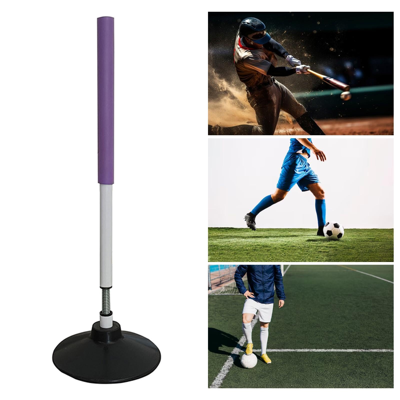 Poste de Entrenamiento para Ejercicios Deportivos Poste Multifunción Barra de Señal con Base Autopesada Material Resistente Adecuada