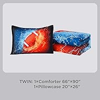 Vista 24 de Andency 3D Baseball Comforter Full (79x90 Inch), 3 Pieces(1 Baseball Comforter, 2 Pillowcases) Microfiber Sport Bedding Set for Boys Kids Teens