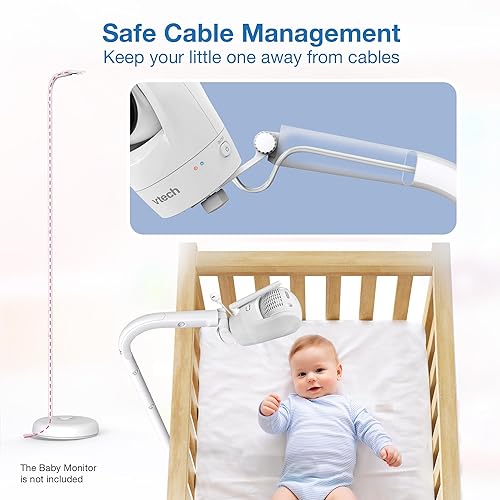 Miniatura 3 de VTech Soporte de suelo para monitor de bebé compatible con la mayoría de monitores de bebé VTech - Soporte de cámara de bebé, seguridad para