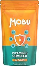 Vitamin B Complex 120 Tablets | Optimal Mix of All 8 Essential Vitamins B1, B2, B3, B5, B6, B12, Biotin & Folic Acid | B Vitamins Tiredness & Fatigue Support | Vegan UK Made | GMP Approved | MOBU UK
