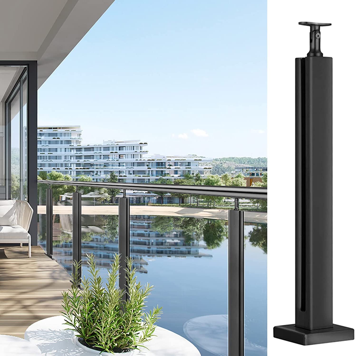 Système de poteau de garde-corps en verre pour sublimer votre balcon et loft