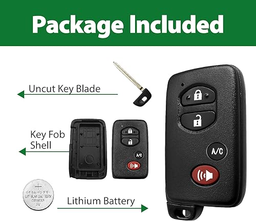 Miniatura 7 de Reemplazo para 2010 2011 2012 2013 2014 2015 Smart Proximity Toyota Prius Plug-in GNE 271451-5290 Llavero de tablero HYQ14ACX 315MHz 4 botones