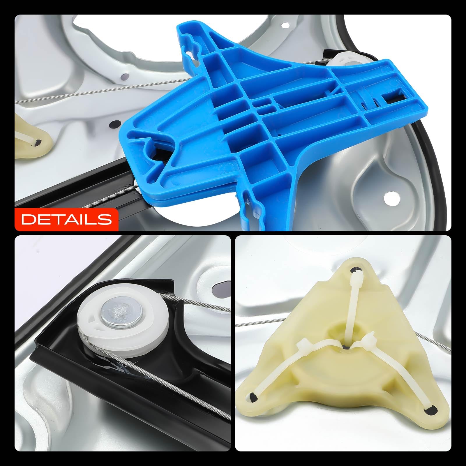 Frankberg Alzacristallo Meccanismo alzacristallo Elettrico senza Motore Posteriore destro Con Piastra 4/5-Porte Compatibile con P.a.s.s.a.t 3B5 3B2 3U4 3B5 Replace# 3U5839462