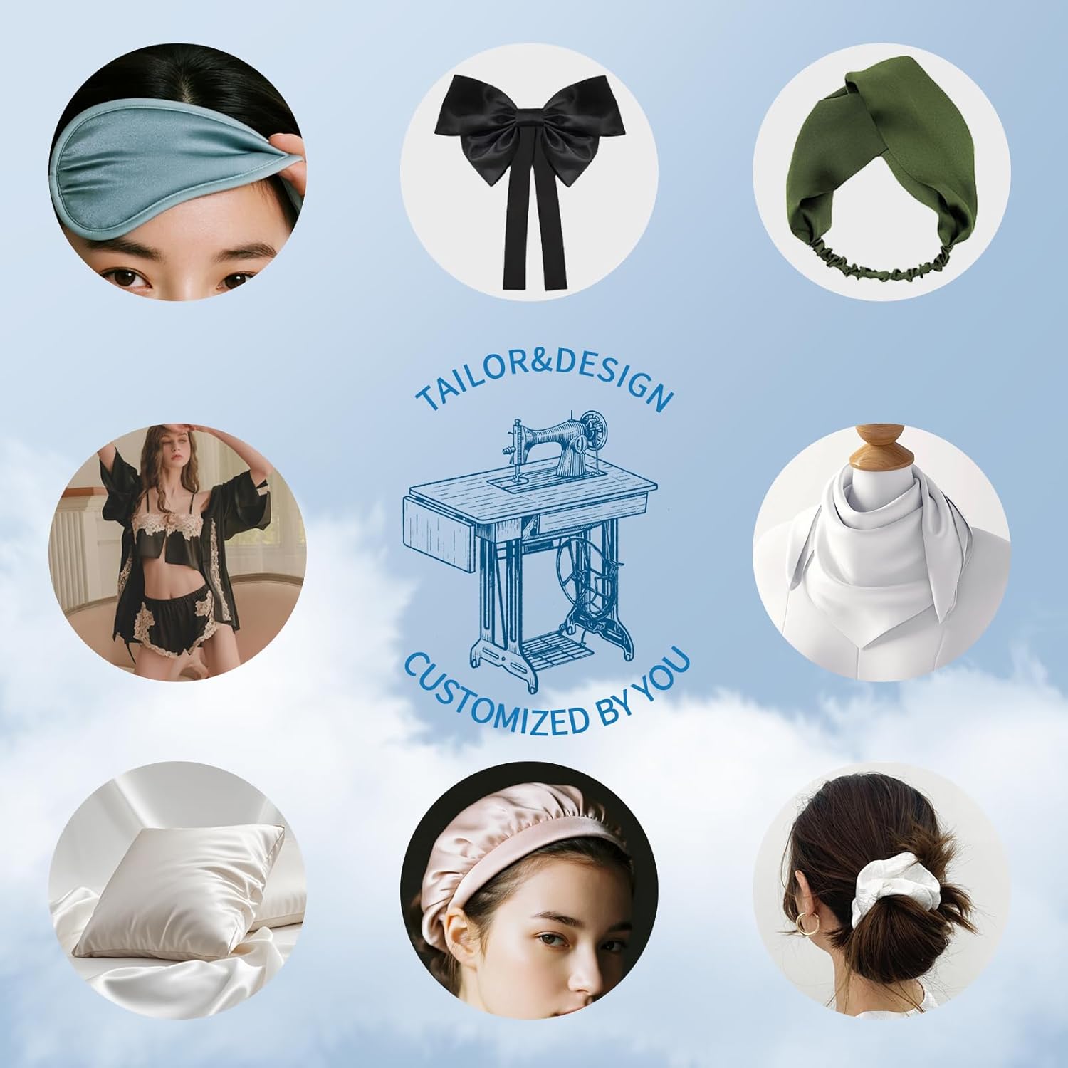 8 Momme 100% Mulberry Silk Habotai Fabric, 44" Wide -6A Grade Silk Fabric by 2 Yard for Lining, Dresses, Scarves & DIY Sewing Projects(White)