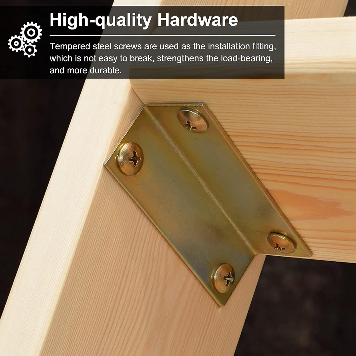 Escalera de madera resistente para cama doble de 3/4/5 peldaños con soporte de gancho y patas antideslizantes, fácil de montar (marrón, 100 cm)