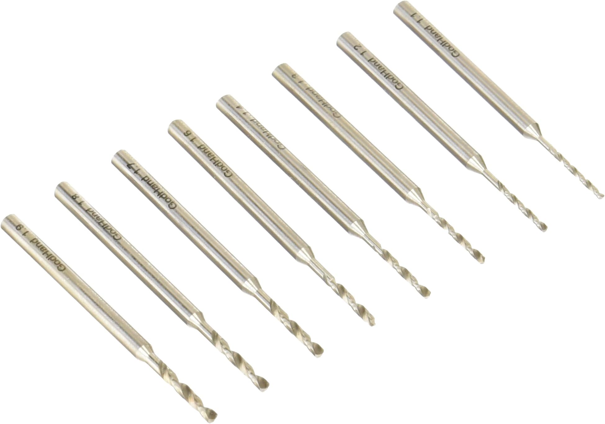 GodHand Drill Bit Set of 8 (C) GH-DB-8C for Plastic Models