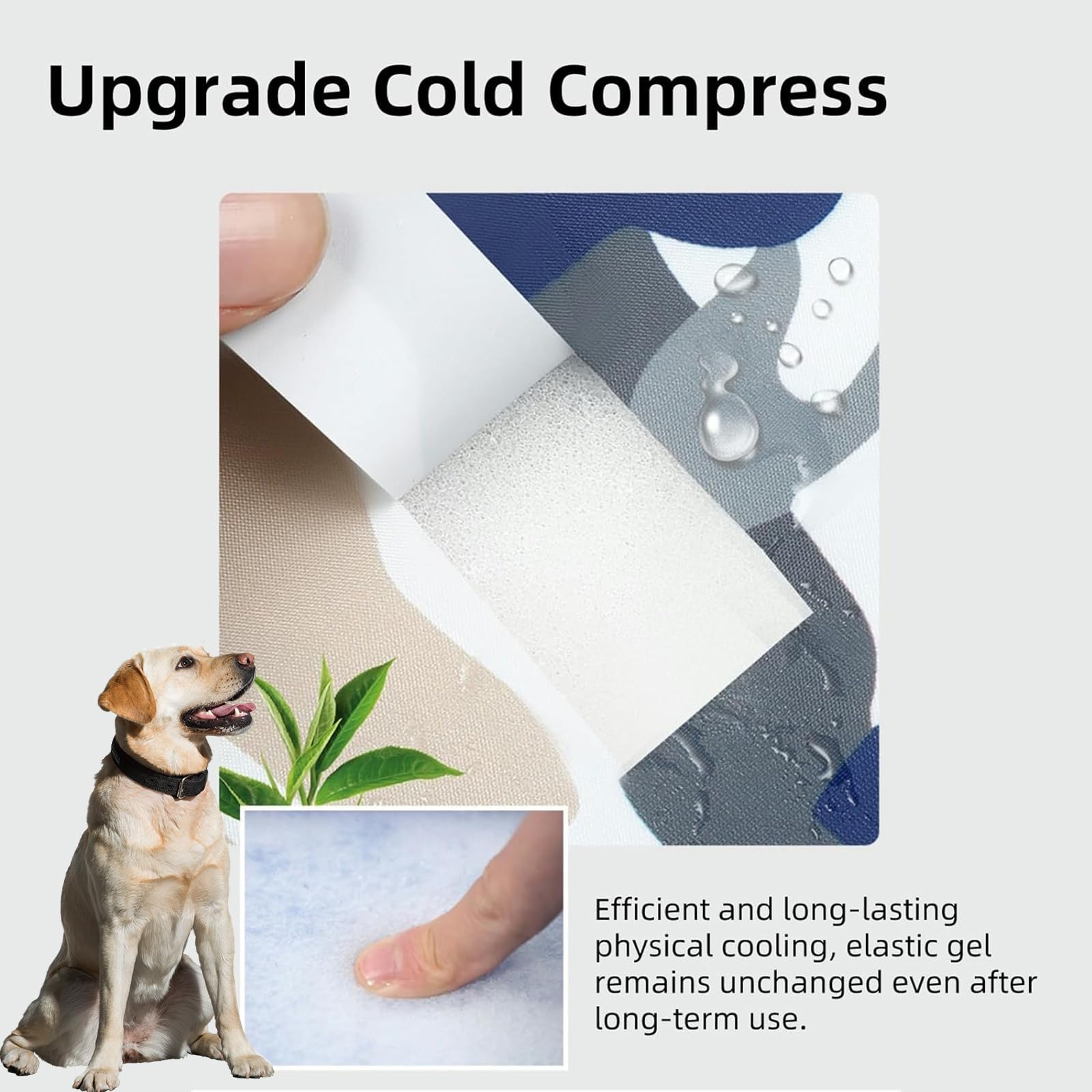 Tappetino Refrigerante per Cani E Gatti Tappeto Rinfrescante in Gel Non Tossico Materassino Raffreddamento per Animali Perfetto per Cani E Gatti in Estate,XL 90x50cm