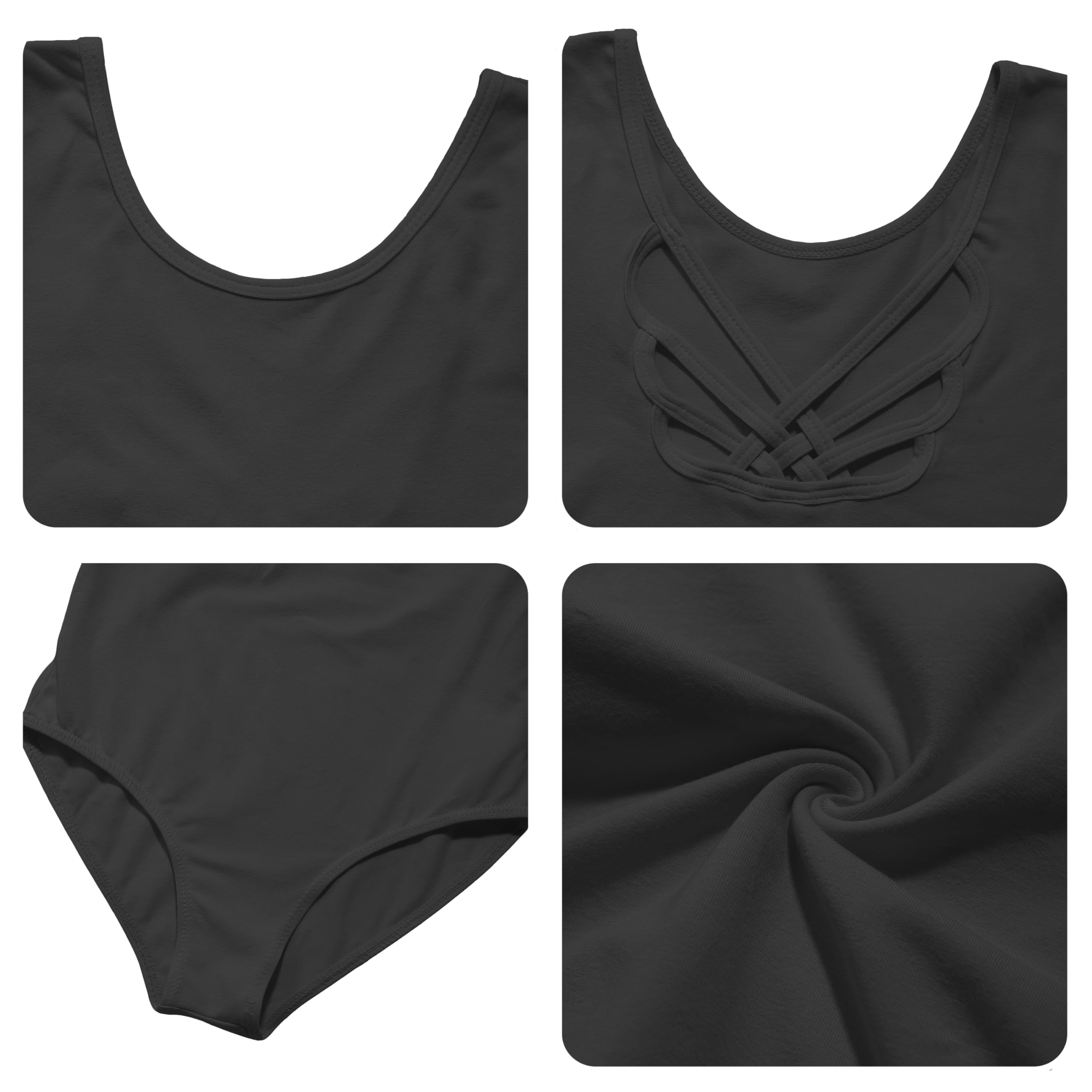 Leotardo Maillot de Ballet Manga Larga Algodón para Niña