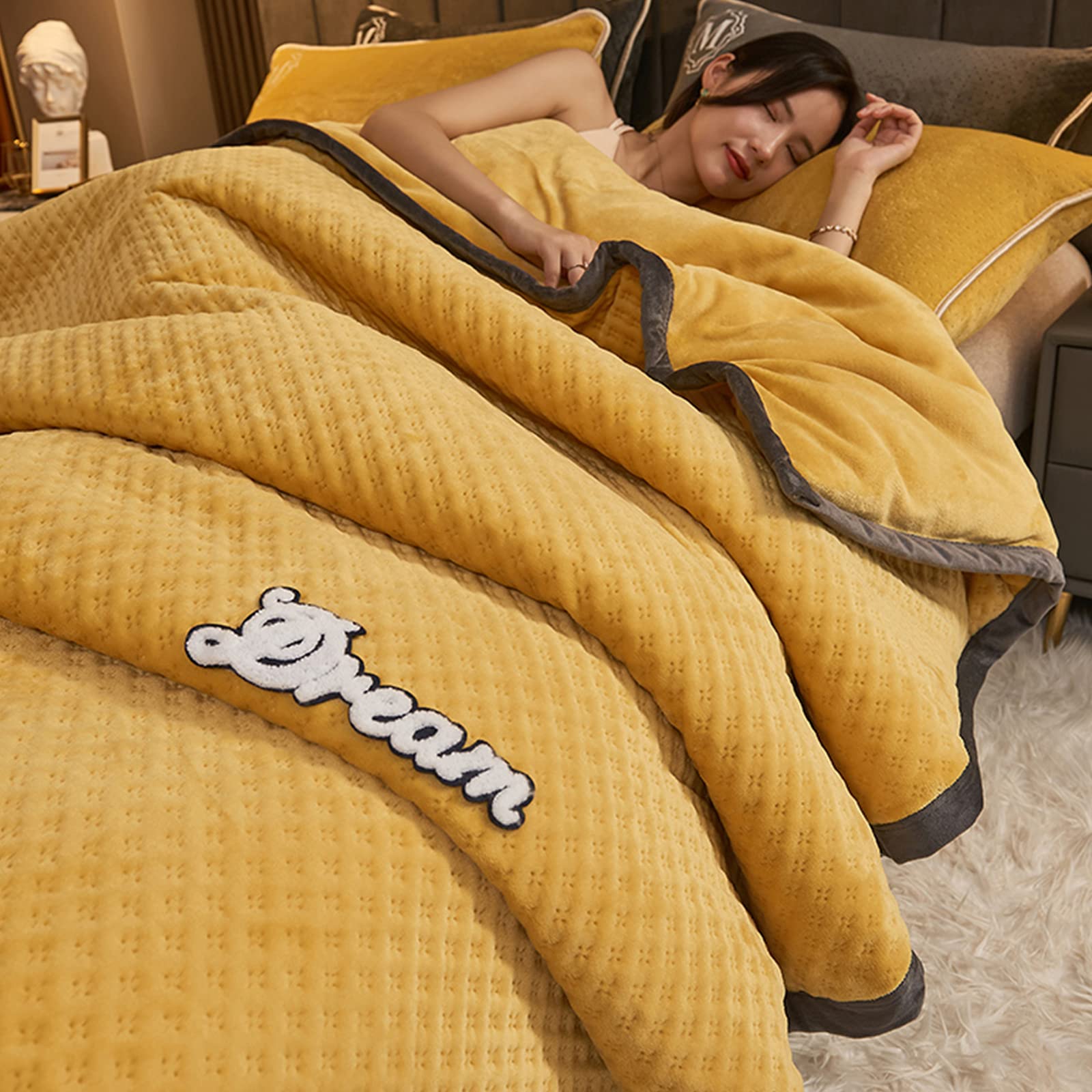 Couverture d'hiver shaggy ultra doux en velours de cristal chaud épais