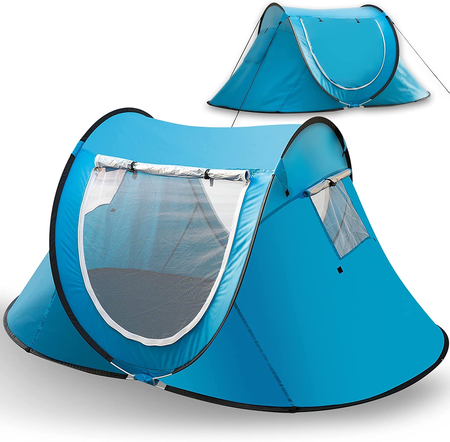 Vaygway Pop-up Tent and Automatic Instant Portable Cabana - Premium Quality 2-4 Person Easy Throw Setup Windproof Waterproof Travel Cabana Beach Tent