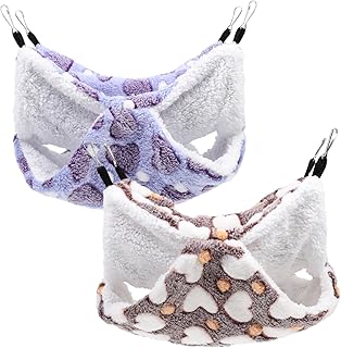 Didiseaon 10 Pçs Hamster Rede Cobaia Acessórios Cobaia Rede Brinquedos Macios Pequeno Animal Rede Cobaia Cama De Pelúcia Gato Túnel Gatinho Rede A Cama Coral Velo Roxo Animal De Estimação