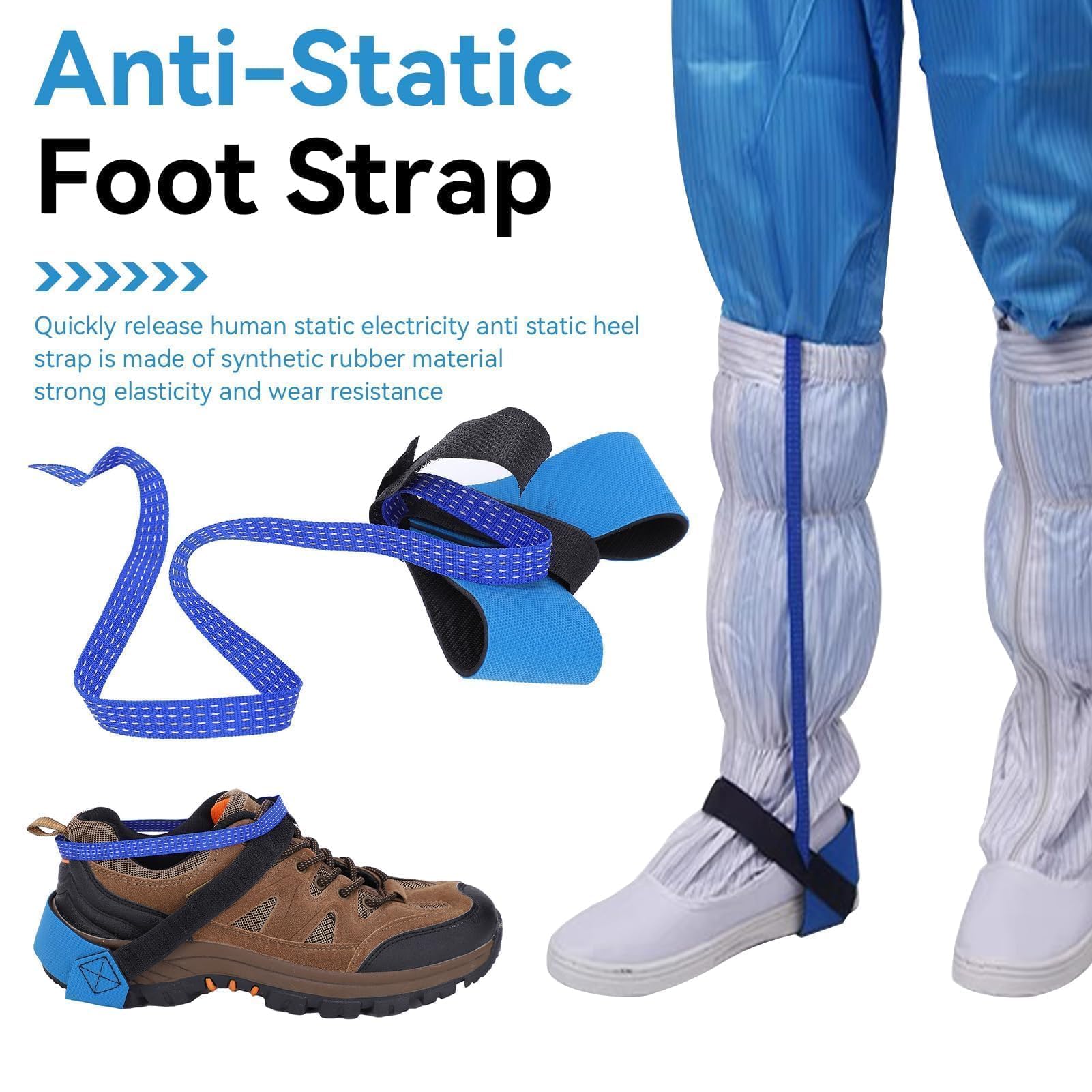 HomEdge Lot De 4 Sangles De Poignet Antistatiques Réutilisables Avec