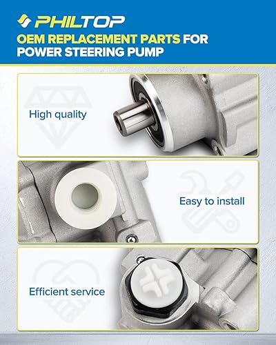 Miniatura 5 de PHILTOP Bomba de dirección asistida 20-1012 apta para Ram1500 2002-2008, Aspen 2008 bomba de dirección asistida Durango