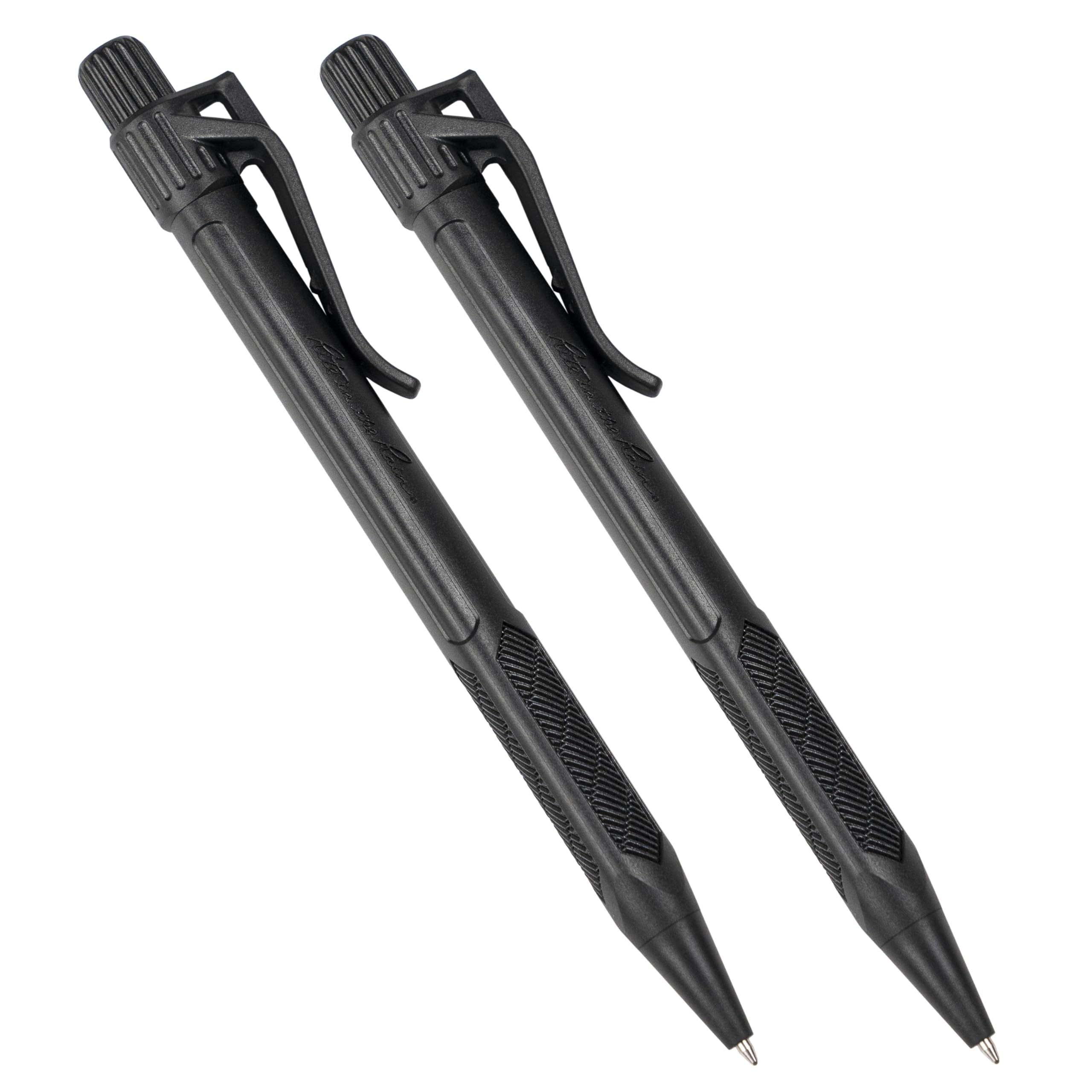 Rite in the Rain Weatherproof Durable Black Plastic Clicker Pen, Black Ink, 2 Pack (No. BK11-2)