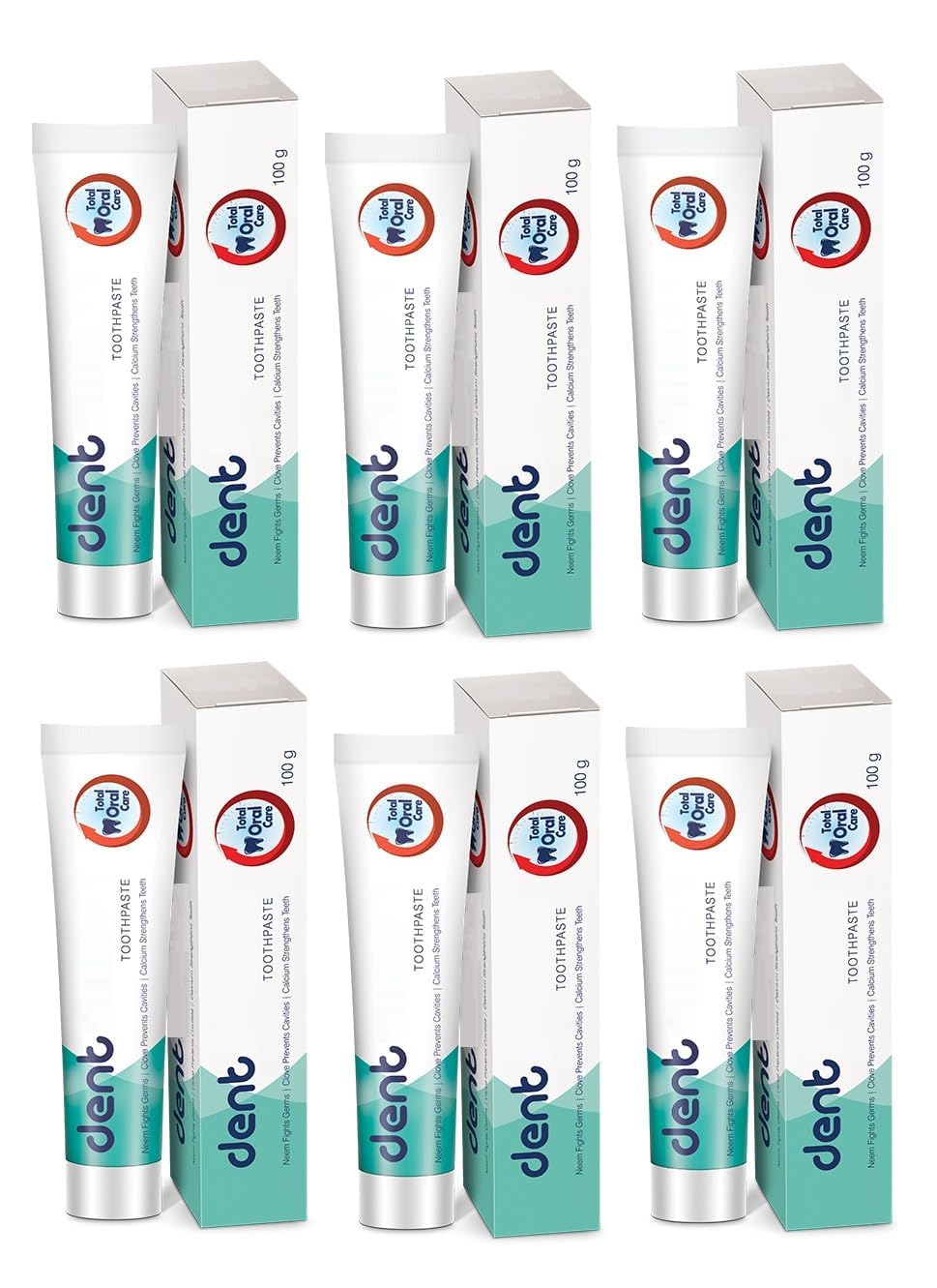 Dent Neem Herbal Toothpaste | Neem & Calcium Enriched Formula for Strong Teeth, Healthy Gums & Fresh Breath | 100g (Pack of 6)-image-7
