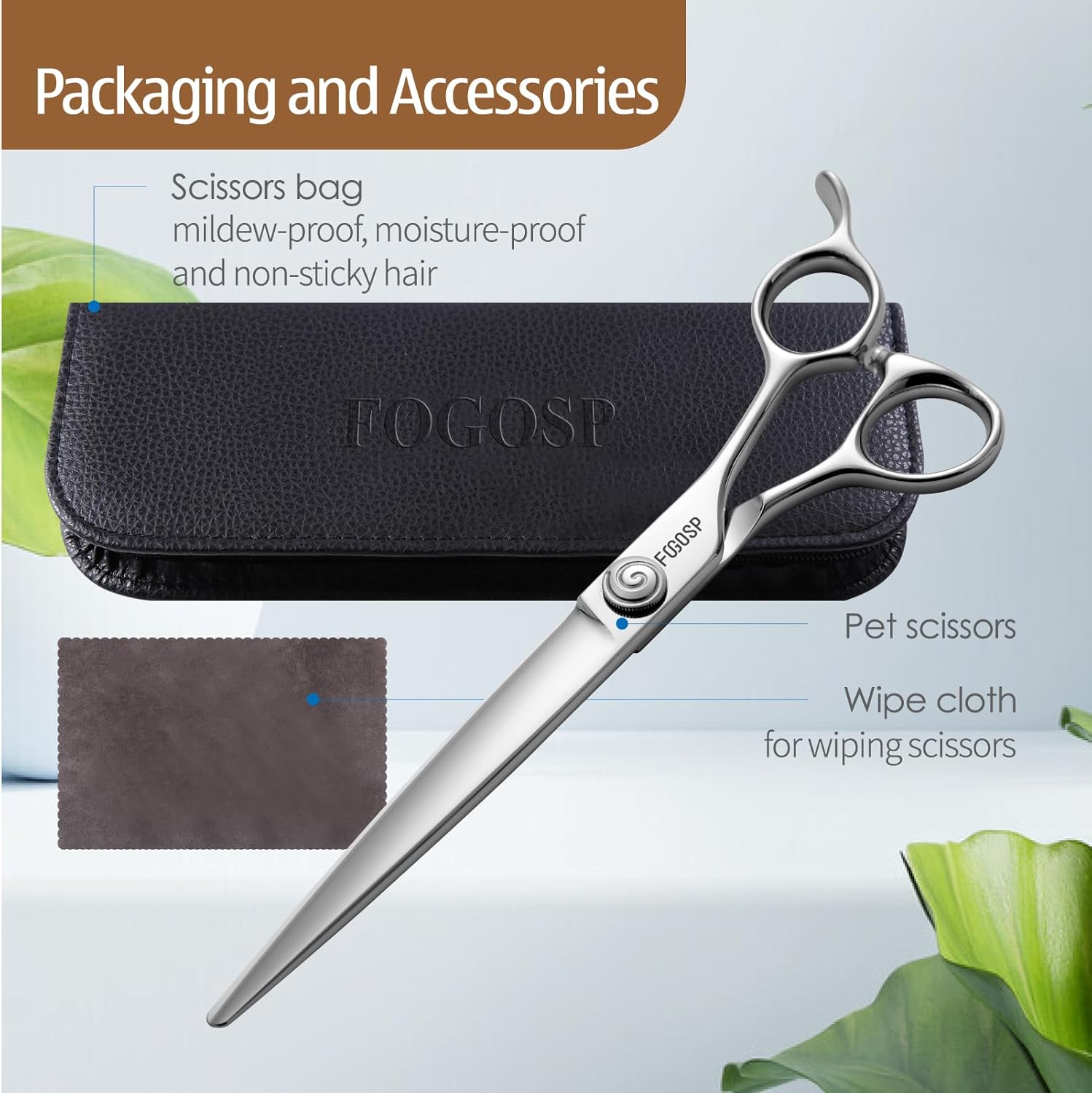 King Series Straight Dog Grooming Scissors Sword of Victory Series 7.25 in Professional Pet Grooming Shears Japanese VG10 Alloy Steel Offset Handle for Small Dogs Cat Pet