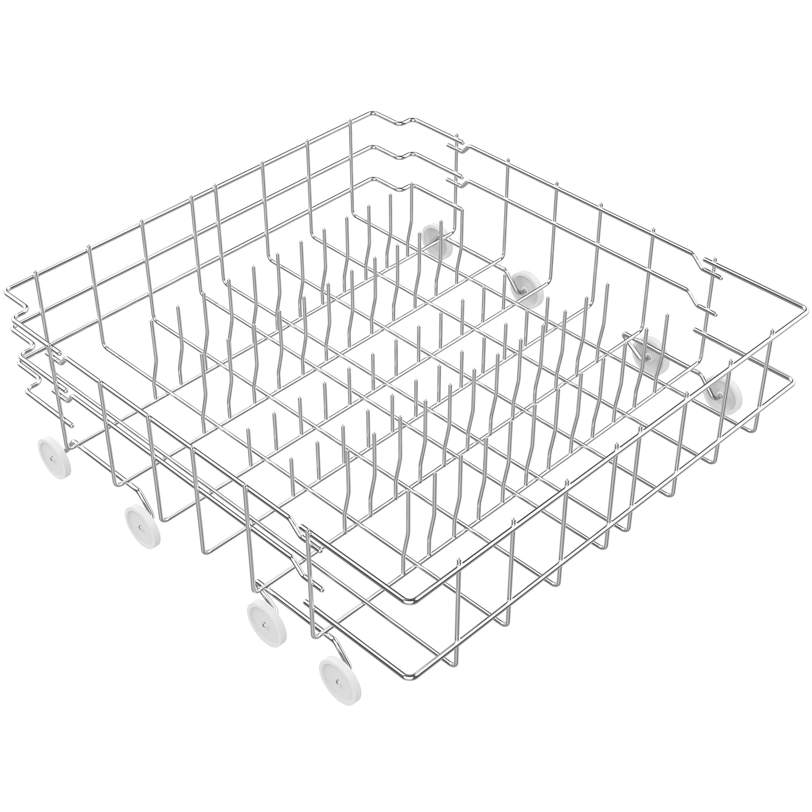 upgraded 304 stainless steel 808602302 5304535768 dishwasher lower rack replacement compatible with frigidaire dishwasher rack parts with 154174501 wheels replaces 154432602 154432601 dishwasher