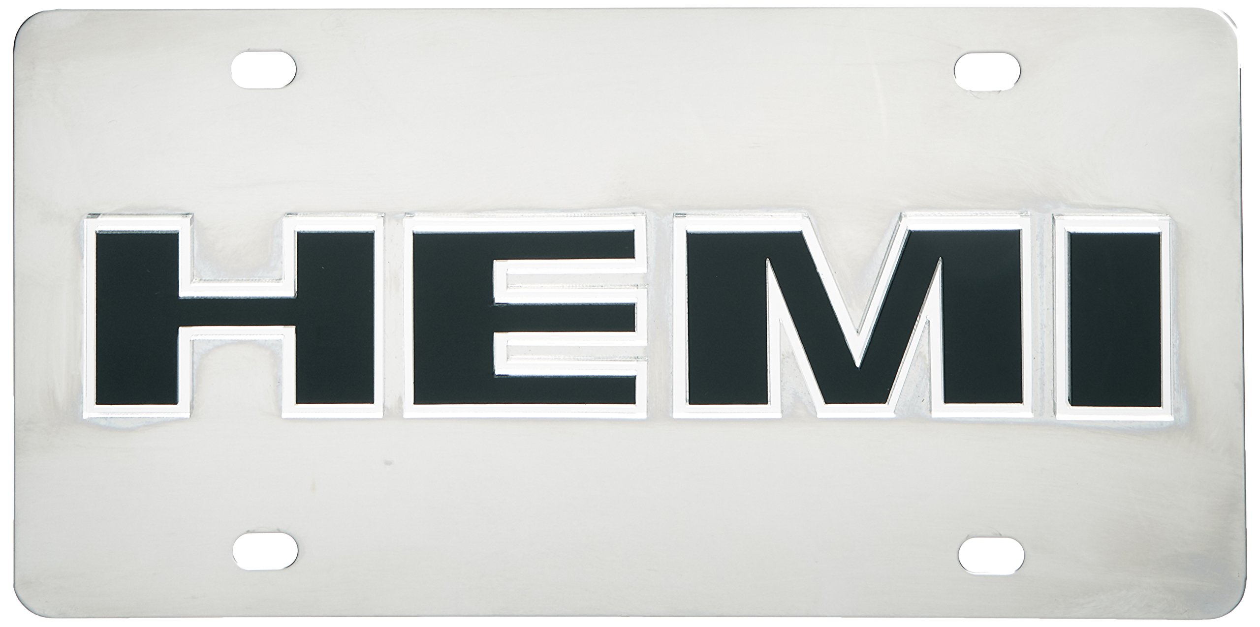 Eurosport Daytona- Compatible with -, Mopar HEMI Logo - Stainless Steel License Plate