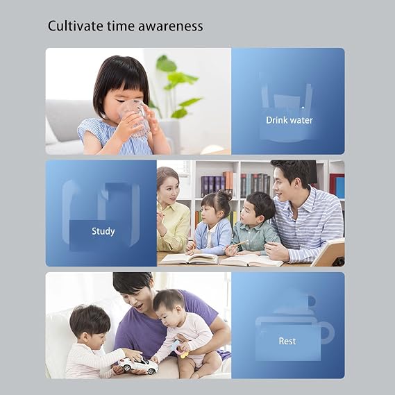 Fockety Cube Timer, Multifunction Desk Timer Silent Cube Shape Productivity Management Tool with Custom Countdown 5 10 30 60 Minutes for Study Work Office Classroom Kitchen