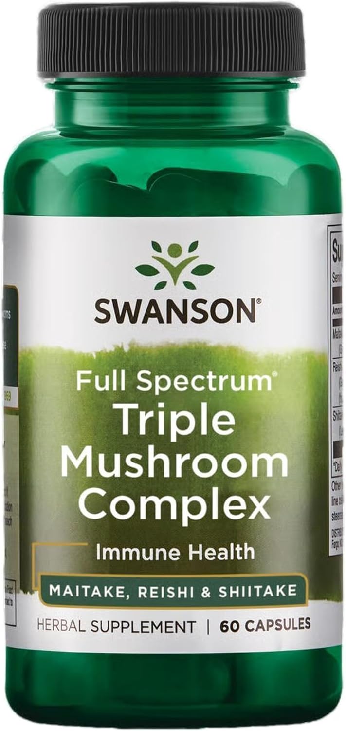 Swanson Full Spectrum Triple Mushroom Complex 60 Capsules (3 Pack)