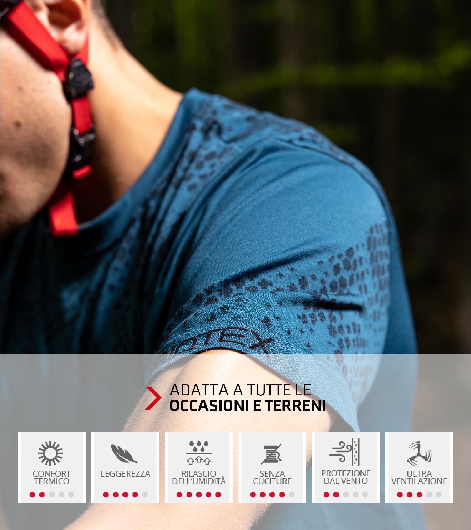 BIOTEX T-Shirt Ingamba Double Face per Ciclismo e Running, Intimo Tecnico Sportivo, vestibilità Morbida