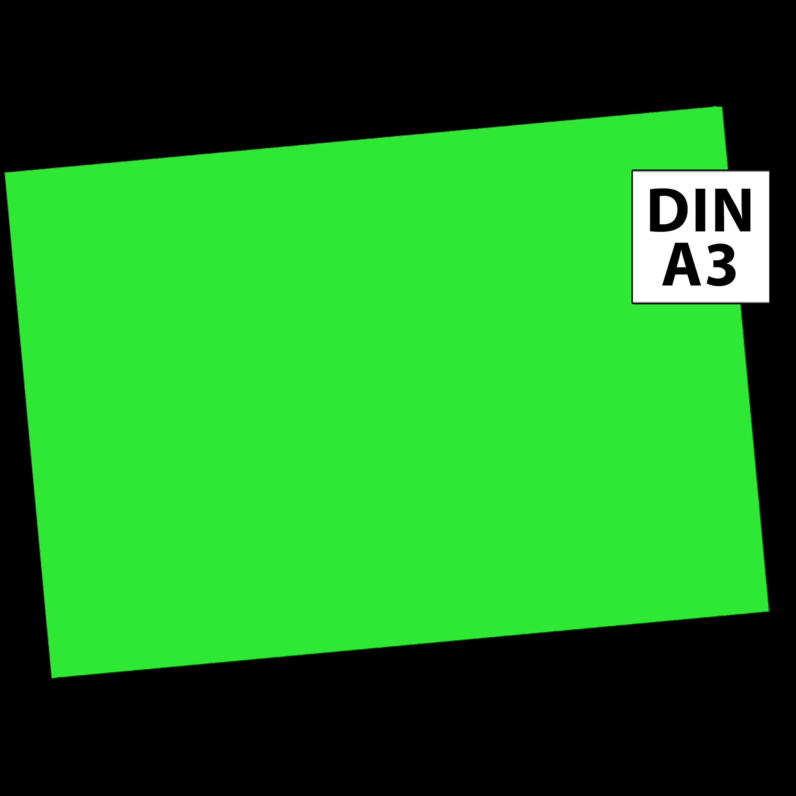 Neonpapier NEON Grün 1000 Blatt DIN A3 80 g/qm farbiges Briefpapier, Leuchtpapier