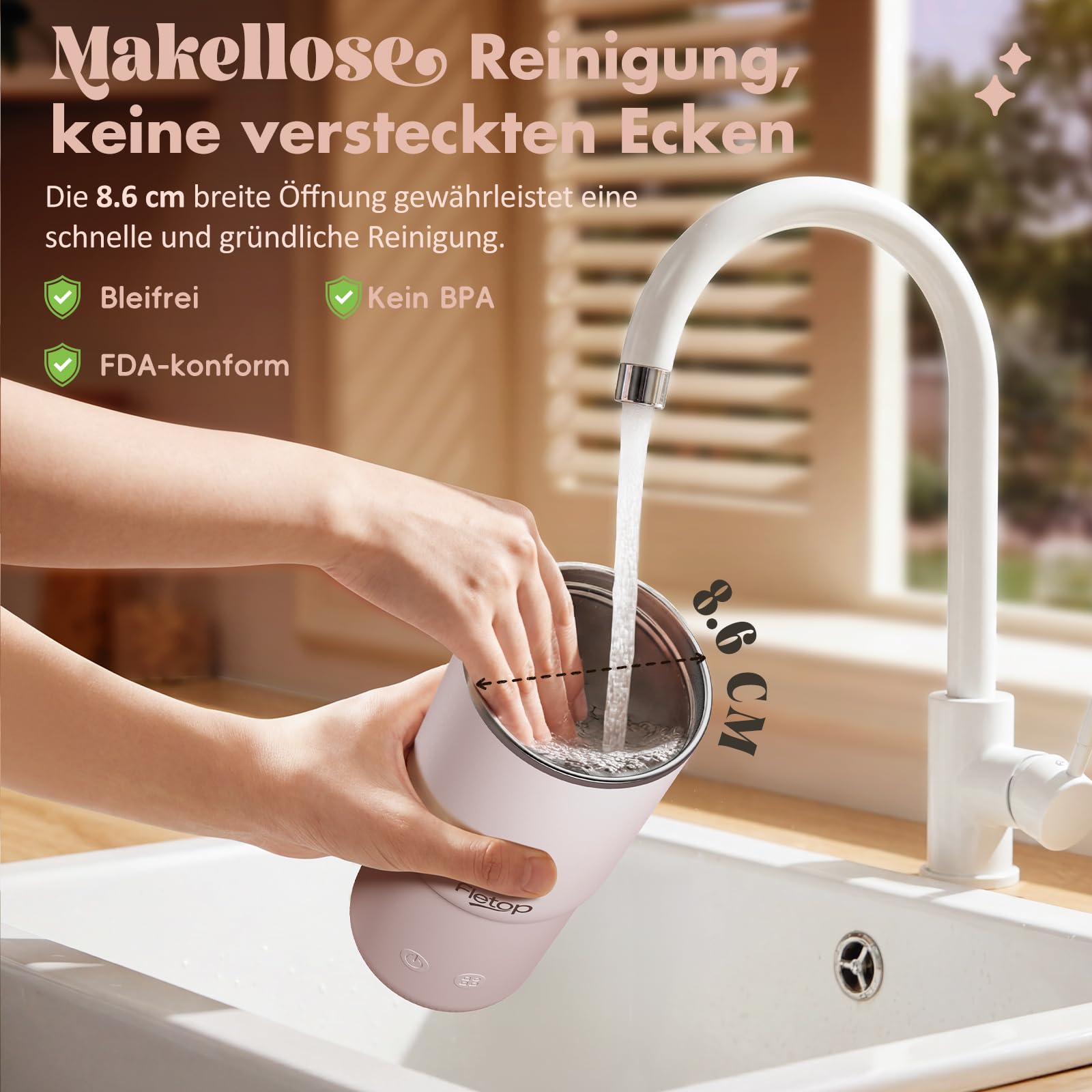 Tragbarer Flaschenwärmer Baby für unterwegs, 120W Schnellaufheizen in 2 Min, Dampfsterilisation, Weite Öffnung – einfache Reinigung, 8 Heizstufen für Muttermilch/Formula/Wasser, 18000mAh Akku