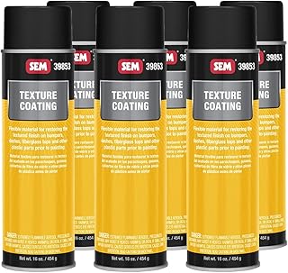 SEM Black Texture Coating | Restores Textured Finish on Bumpers, Dashes, Fiberglass Tops and Other Automotive Plastic Parts, Quick Drying and OEM Recommended | 6-Pack