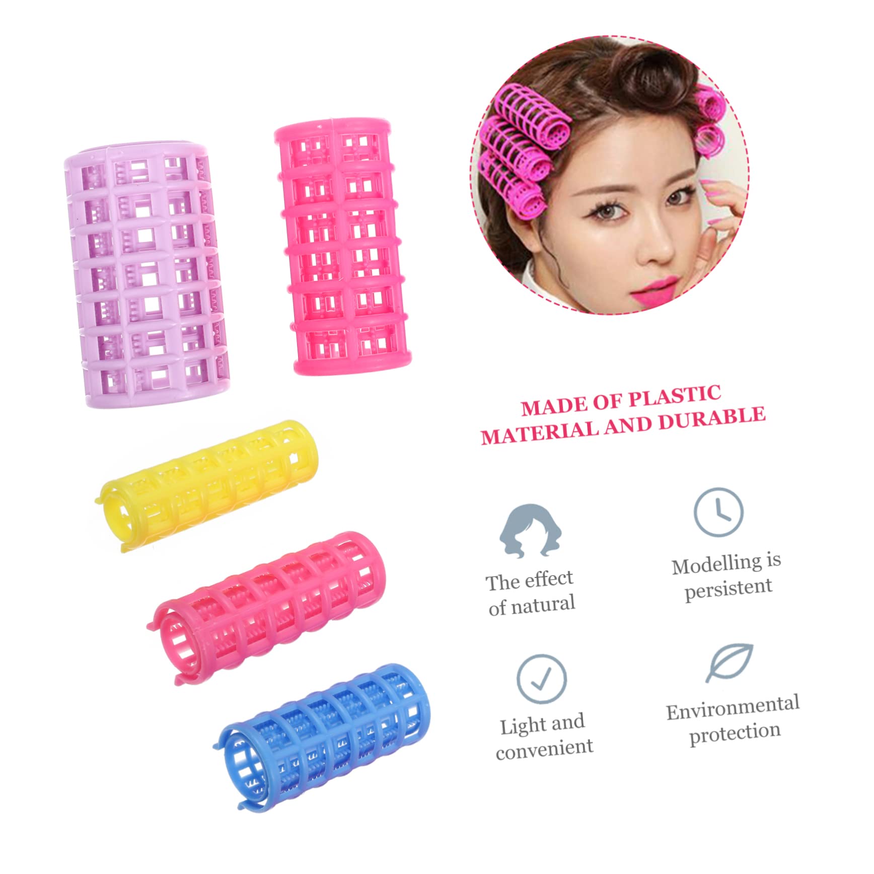 Rodillos de Pelo de Plástico Autoadhesivos 50 Piezas Compactos