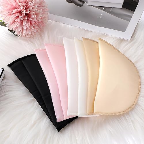 Miniatura 7 de 4 pares de hombreras, grosor de 0.3 in de grosor, realzador de hombros de costura fina para mujeres y hombres, blazer de hombro alto y bajo con