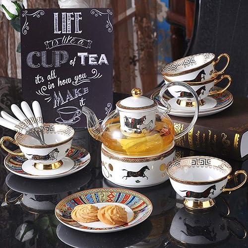 Miniatura 4 de ARTCLUB Placa de metal con texto en inglés "Enjoy Your Life" ("Life is Like a CUP of Tea") con texto en inglés "Enjoy Your Life", placa antigua con